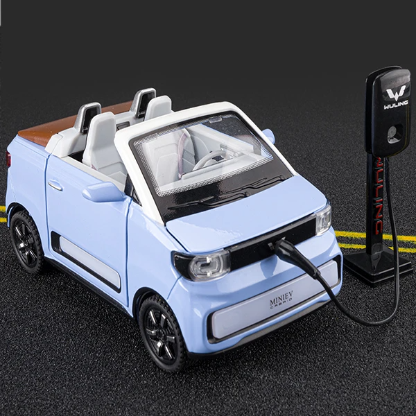  تصویر محصول ماشین بازی مدل WuLing MINI EV Cabrio Convertible کد 32071A ارایه شده در سایت https://aidintoy.com/ 