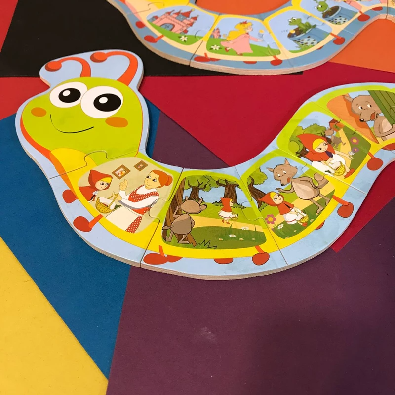  تصویر محصول پازل آموزشی پلی تایو مدل هزار پا طرح Kinder puzzles ارایه شده در سایت https://aidintoy.com/ 