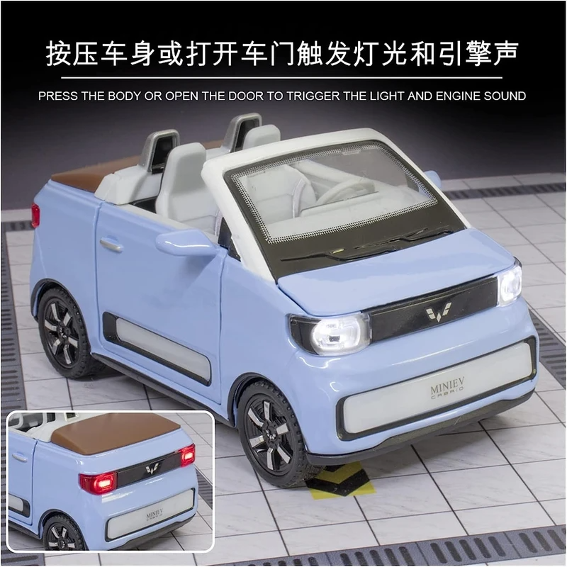  تصویر محصول ماشین بازی مدل WuLing MINI EV Cabrio Convertible کد 32071A ارایه شده در سایت https://aidintoy.com/ 