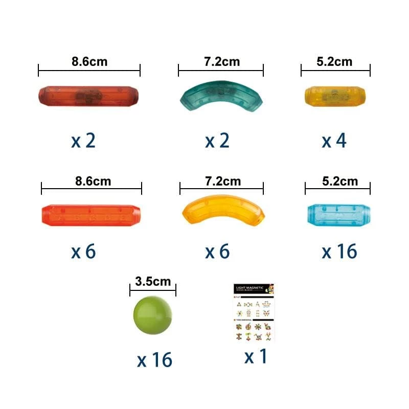  تصویر محصول ساختنی مدل Light Magnetic Sticks Blocks کد 8906 ارایه شده در سایت https://aidintoy.com/ 