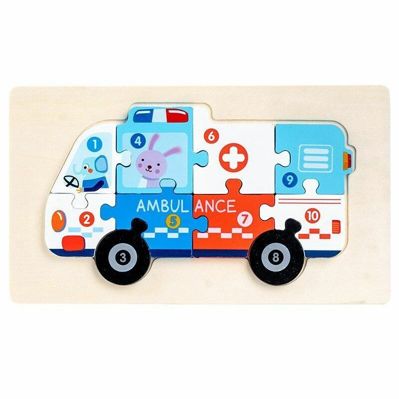  تصویر محصول پازل آموزشی مدل Ambulance ارایه شده در سایت https://aidintoy.com/ 