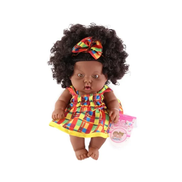 عروسک مای مای گرلز مدل فرفری سیاه پوست ارتفاع 23 سانتی متر