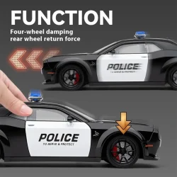 ماشین فلزی چه ژی طرح پلیس مدل Dodge Challenger SRT کد CZ172AJ