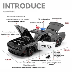 ماشین فلزی چه ژی طرح پلیس مدل Dodge Challenger SRT کد CZ172AJ