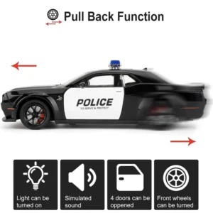 ماشین فلزی چه ژی طرح پلیس مدل Dodge Challenger SRT کد CZ172AJ