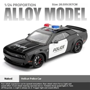ماشین فلزی چه ژی طرح پلیس مدل Dodge Challenger SRT کد CZ172AJ
