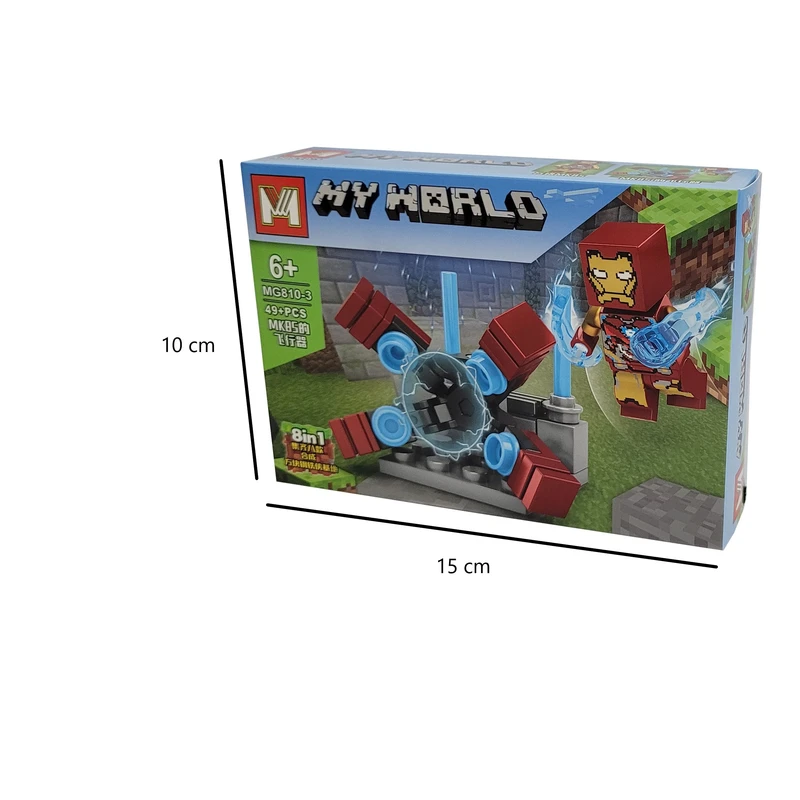 ساختنی مینگ جی مدل ماینکرافت طرح Iron Man MK85 کد MG810-3