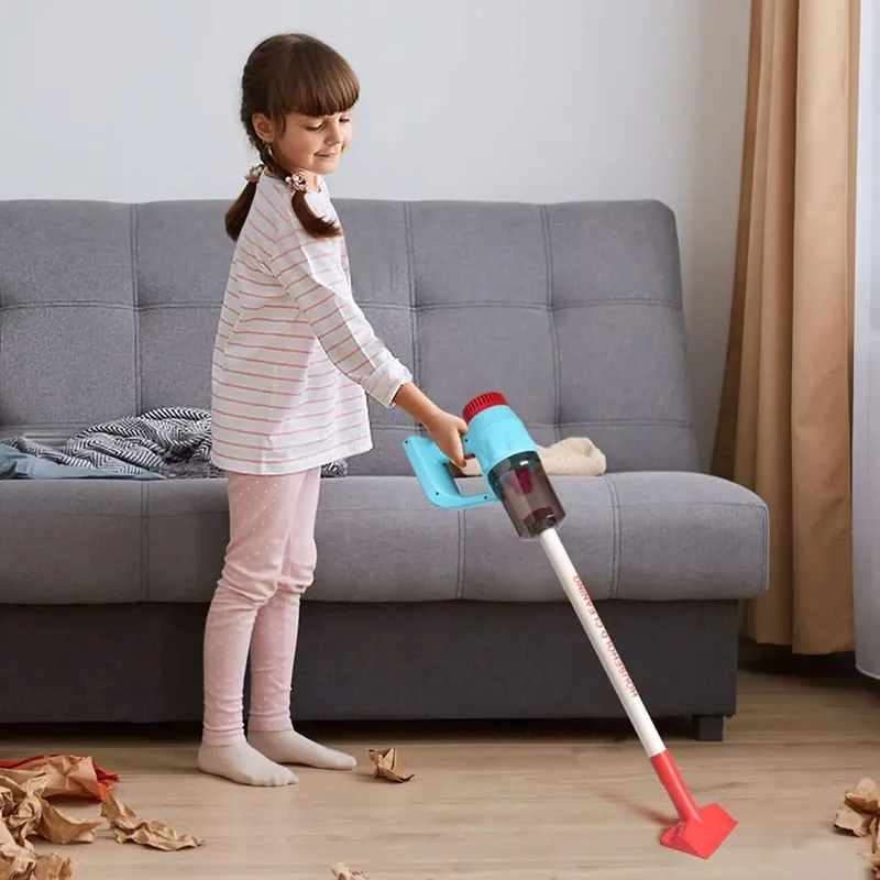 جاروبرقی اسباب بازی مدل Vacuum Cleaner موزیکال چراغدار کد HJ609