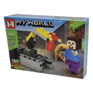 ساختنی مینگ جی مدل ماینکرافت طرح Minecraft Steve کد MG810-2
