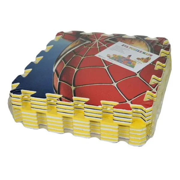 کفپوش تاتامی مدل اسپایدرمن مجموعه 9 عددی