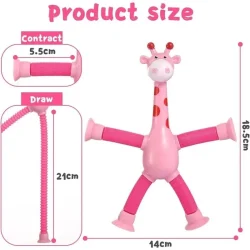 اسباب بازی زرافه مدل telescopic suction چراغدار