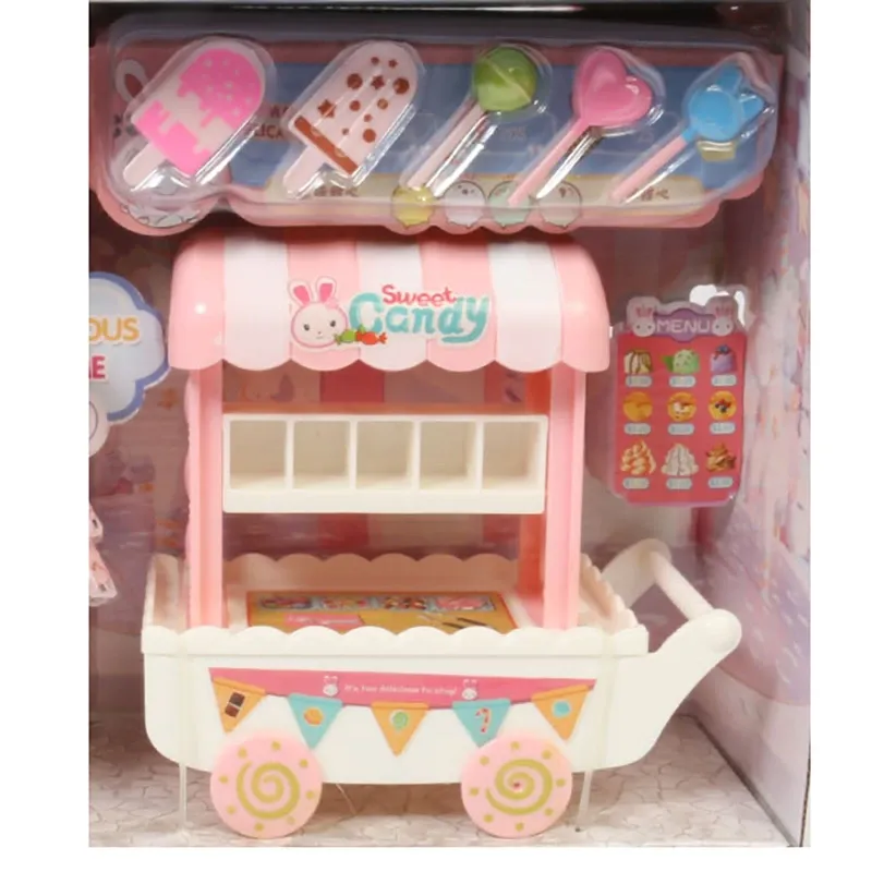 عروسک مدل دختر چشم تیله ای طرح چرخ بستنی ارتفاع 16 سانتی متر