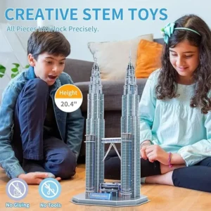 پازل ماکت سه بعدی مدل Petronas Towers کد 2803-A