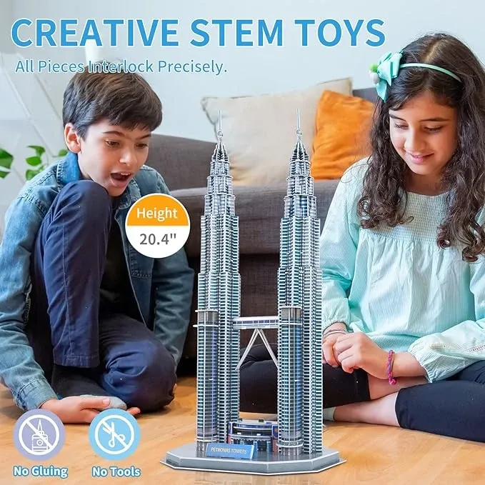 پازل ماکت سه بعدی مدل Petronas Towers کد 2803-A