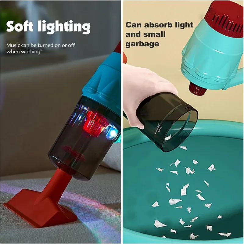 جاروبرقی اسباب بازی مدل Vacuum Cleaner موزیکال چراغدار کد HJ609