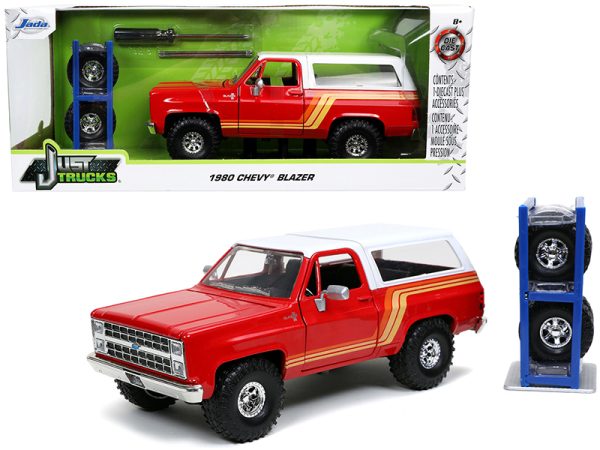 ماکت ماشین جادا مدل CHEVY BLAZER 1980 به همراه استند تایر