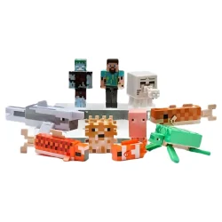 اکشن فیگور بازی ماینکرفت مدل استیو به همراه Ocean Mobs مجموعه 10 عددی