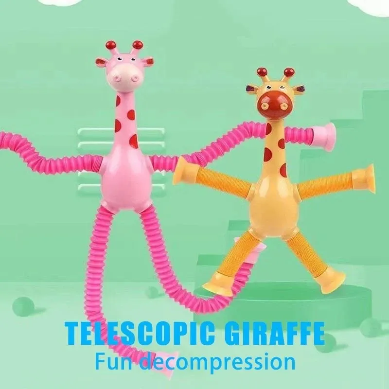 اسباب بازی زرافه مدل telescopic suction چراغدار