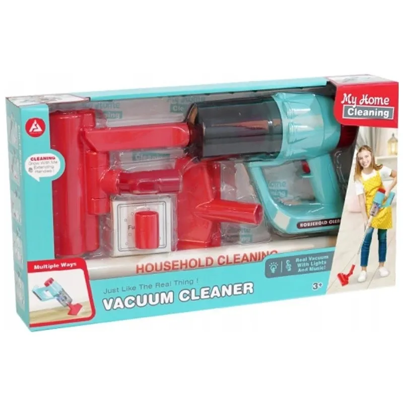 جاروبرقی اسباب بازی مدل Vacuum Cleaner موزیکال چراغدار کد HJ609