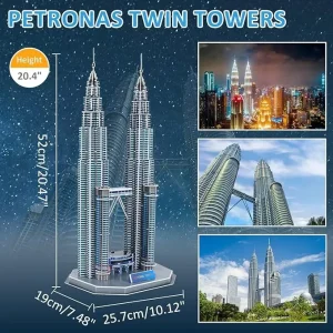 پازل ماکت سه بعدی مدل Petronas Towers کد 2803-A