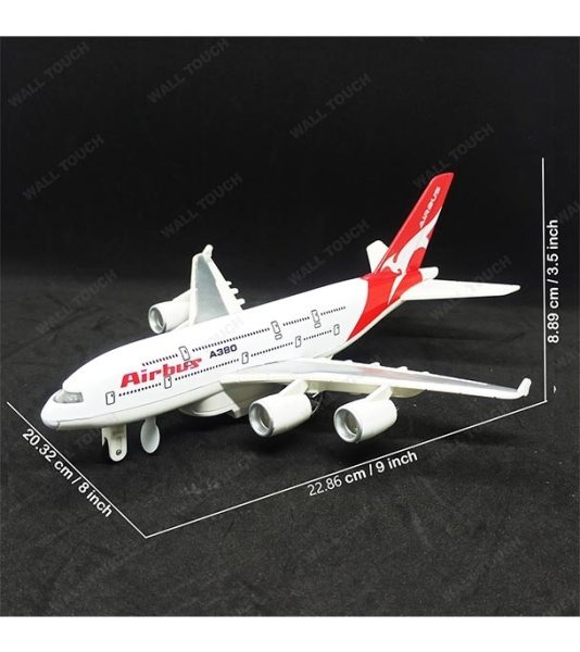 هواپیمای بازی مدل موزیکال چراغدار طرح ایرباس A380 - Image 5