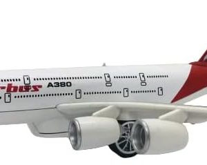 هواپیمای بازی مدل موزیکال چراغدار طرح ایرباس A380 - Image 13