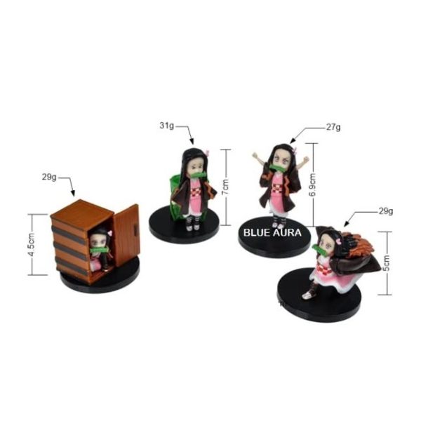 فیگور مدل شیطان کش طرح نزوکو مجموعه 5 عددی