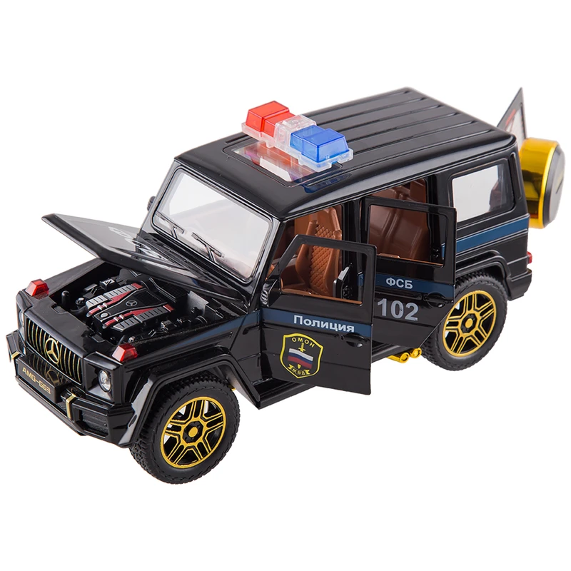 ماشین بازی مدل Benz G Class AMG G63 طرح پلیسی کد SR-2401