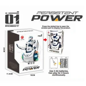 ربات اسباب بازی مدل چراغدار موزیکال PERSISTENT POWER 01 کد 15-606