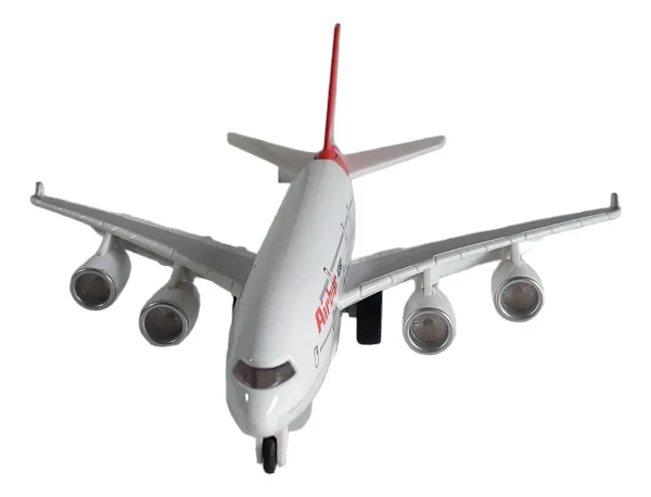 هواپیمای بازی مدل موزیکال چراغدار طرح ایرباس A380 - Image 12