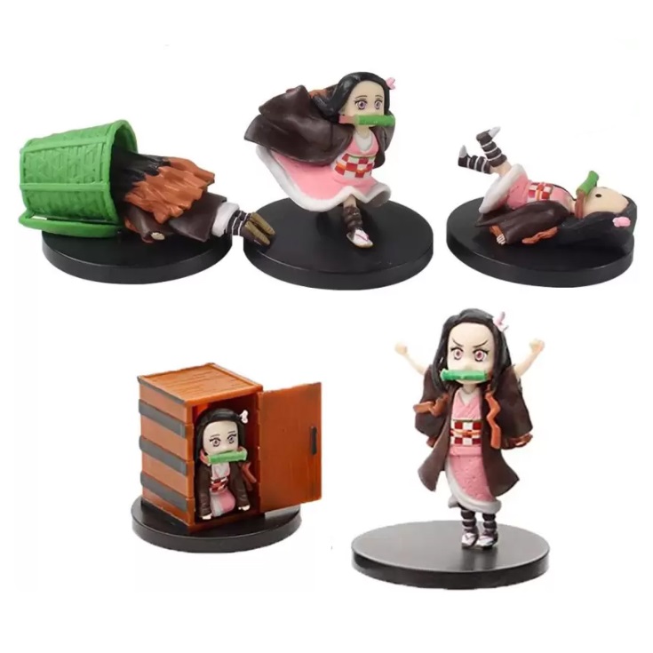 فیگور مدل شیطان کش طرح نزوکو مجموعه 5 عددی