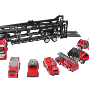 ماشین بازی مدل تریلی حمل ماشین Truck King مجموعه 7 عددی کد 2212