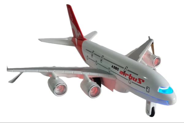 هواپیمای بازی مدل موزیکال چراغدار طرح ایرباس A380