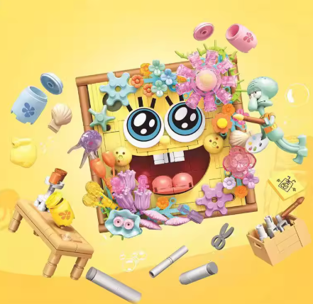 ساختنی سیمبو بلاک مدل لگو اکتاپوس و تابلو باب اسفنجی کد 612215