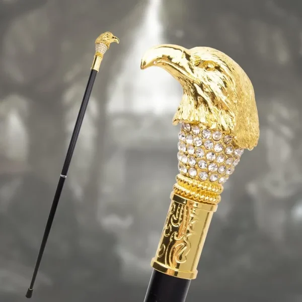 ابزار نمایشی مدل عصای شمشیر مخفی طرح عقاب نگین دار