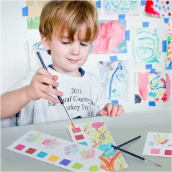 بازی آموزشی رنگ آمیزی مدل دفتر نقاشی آبرنگ دار طرح کرومی و دوستان 1