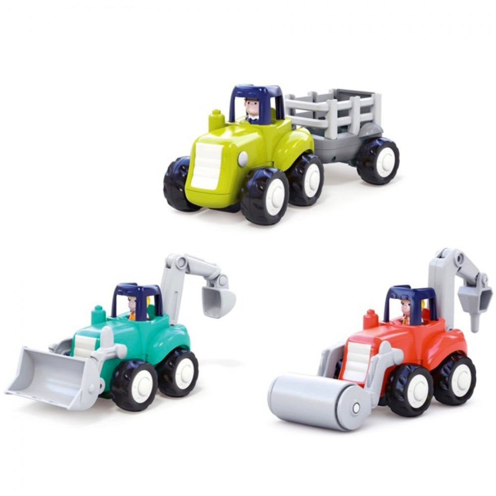 ماشین بازی هولا تویز طرح راه سازی مجموعه 3 عددی کد HE7906