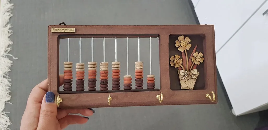 جاکلیدی پتیکو مدل چرتکه طرح گل