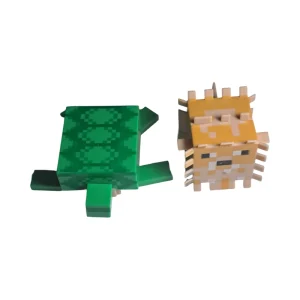 اکشن فیگور مدل ماینکرفت طرح لاکپشت و بابل فیش مجموعه 2 عددی کد M648