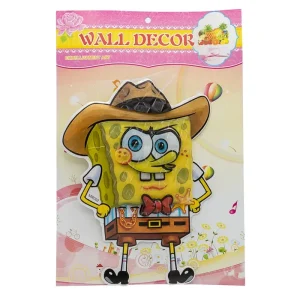 استیکر دیواری کودک مدل برجسته طرح باب اسفنجی کلانتر