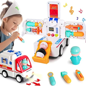 ماشین بازی هولا تویز مدل آمبولانس موزیکال کد E9997 - Image 11