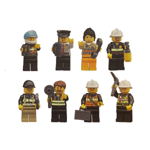 مینی فیگور مدل کپسولی طرح آتش نشانی مجموعه 8 عددی کد SM257