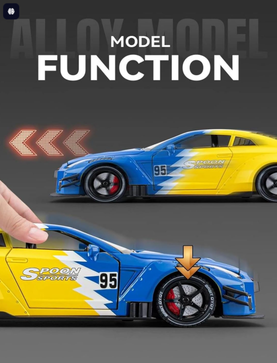 ماشین بازی چه ژی مدل نیسان GTR دودزا کد CZ128ADT