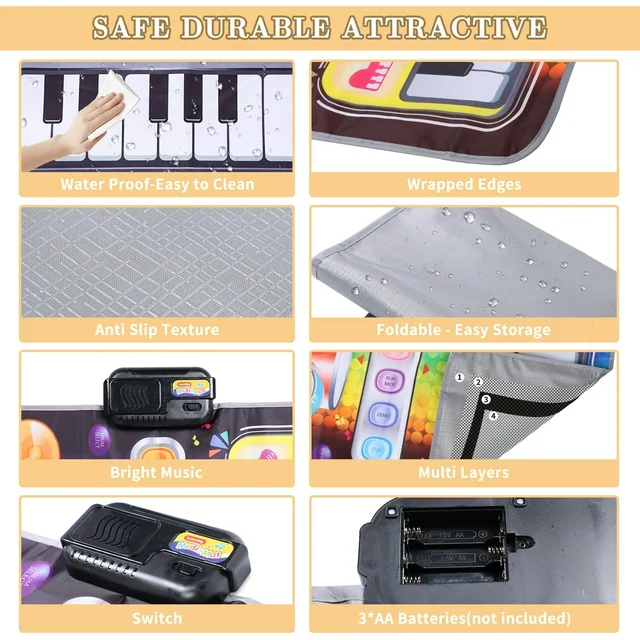 بازی آموزشی مدل سفره پیانو لمسی موزیکال کد 75757