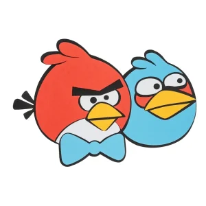 استیکر دیواری کودک مدل برجسته فومی طرح انگری بردز