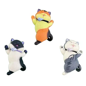 فیگور مدل گربه طرح Happy Cats مجموعه 3 عددی کد HC696B