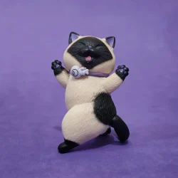فیگور مدل گربه طرح Happy Cats مجموعه 3 عددی کد HC696B