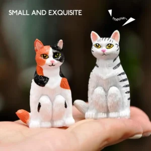 فیگور مدل گربه های نشسته طرح squat cats مجموعه 6 عددی کد SC821