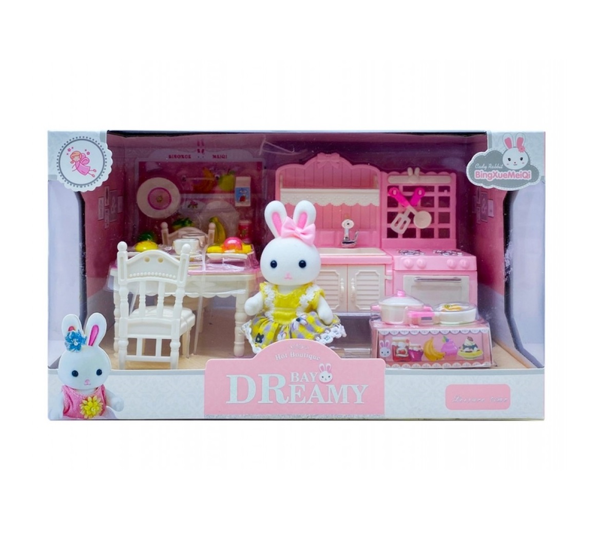 اسباب بازی Dreamy Bay مدل خانه خرگوش طرح آشپزخانه کد 6669