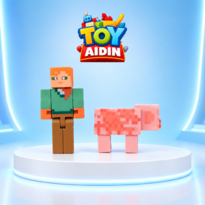 اکشن فیگور مدل ماینکرفت طرح اسکین و گاو کد M644